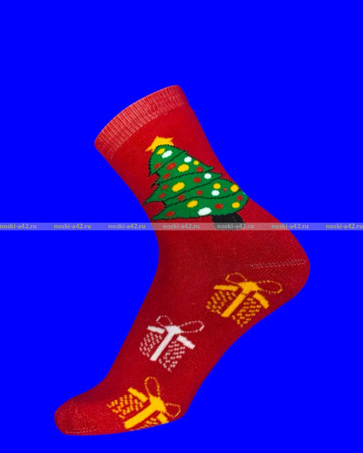 Цена за 10 пар.Термоноски женские внутри махра Новогодние арт. 3501