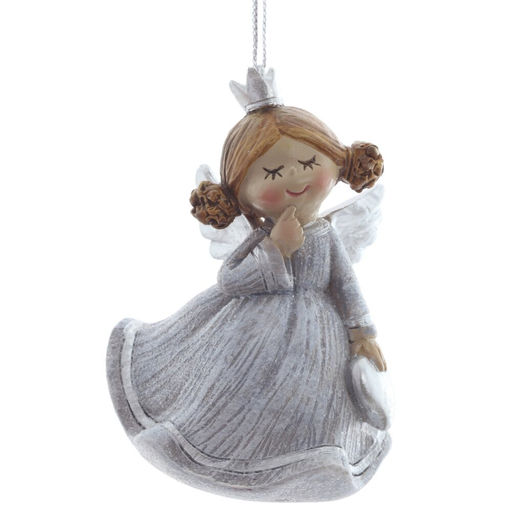 Фигурка декоративная подвесная "Ангел", L5 W4,5 H7,5, 2в.