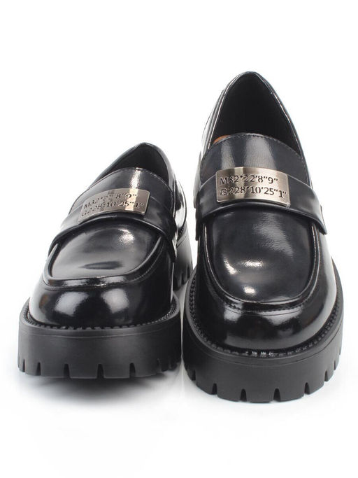 03-S77-49 BLACK Лоферы женские (натуральная кожа)