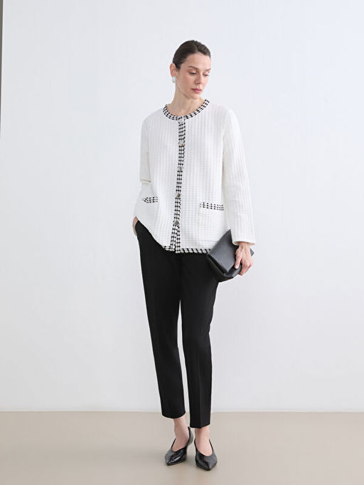 Bisiklet Yaka Dokulu Kad?n H?rka