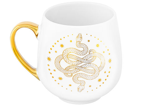 Кружка 530 мл 13,5*10,5*10,7 см Созвездие змеи золотая на белом, NEW BONE CHINA - Elan gallery фото 5