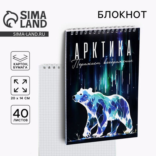 Цена за 10 шт. Блокнот «Арктика», А5, 40 л, картон