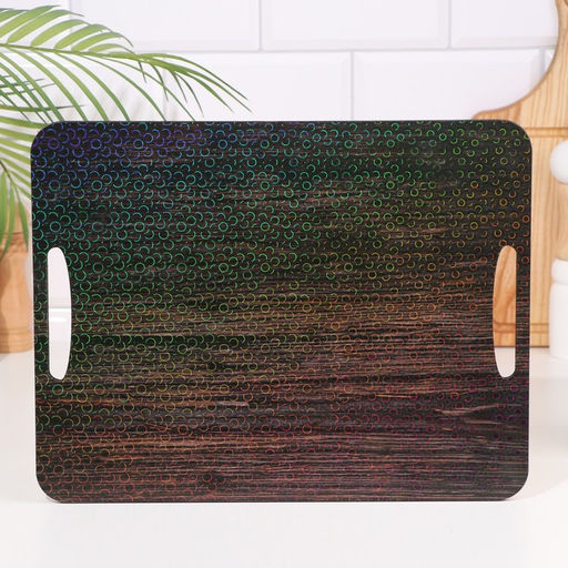 Разделочная доска - поднос Дарим Красиво «Тёмное дерево», 36×28×0.5 см