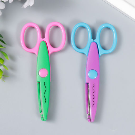 Ножницы рельефные «Цветик», (набор 2 шт.), 13 см, МИКС