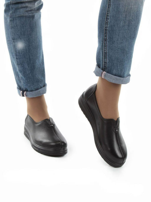 03-5068 BLACK Полуботинки женские (натуральная кожа) - Фабричный китай фото 3