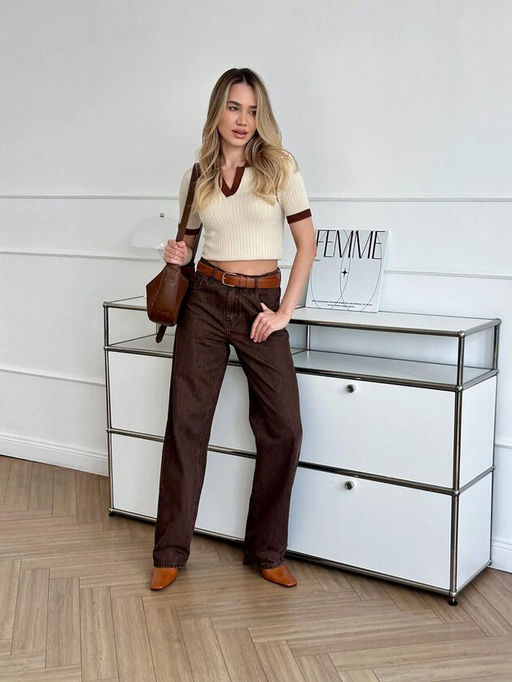 Джинсы жен. P222-0134-1 brown - Primm фото 15