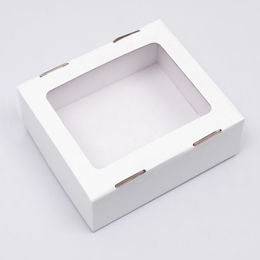 Цена за 5 шт. Коробка сборная, крышка-дно белая с окном 21х18х8 см - Simaland фото 3