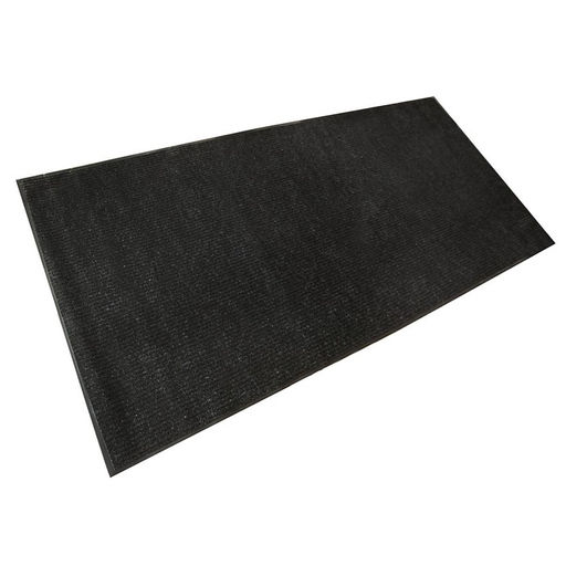 Коврик придверный влаговпитывающий, ребристый, «Стандарт», 120×250 см, чёрный