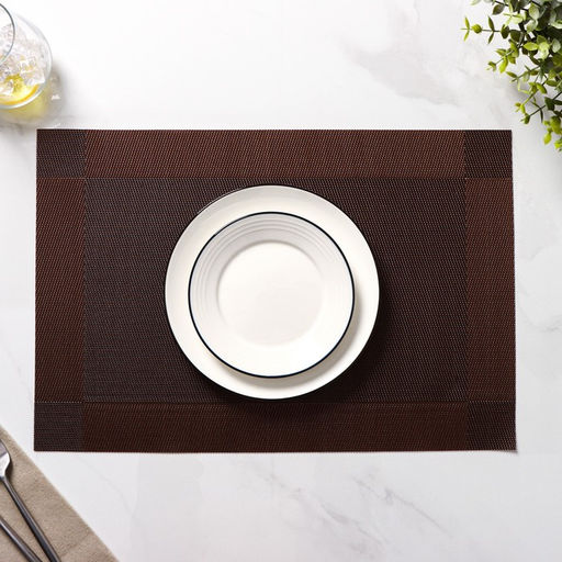 Набор салфеток сервировочных на стол Доляна Шахматы, 4530 см, 4 шт, цвет коричневый  фото 3