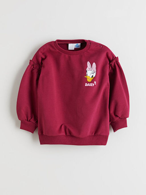 Bisiklet Yaka Daisy Duck Bask?l? K?z Bebek Tak?m
