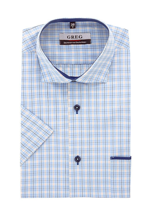 Сорочка мужская короткий рукав GREG 255/109/523/Z/1  фото 2