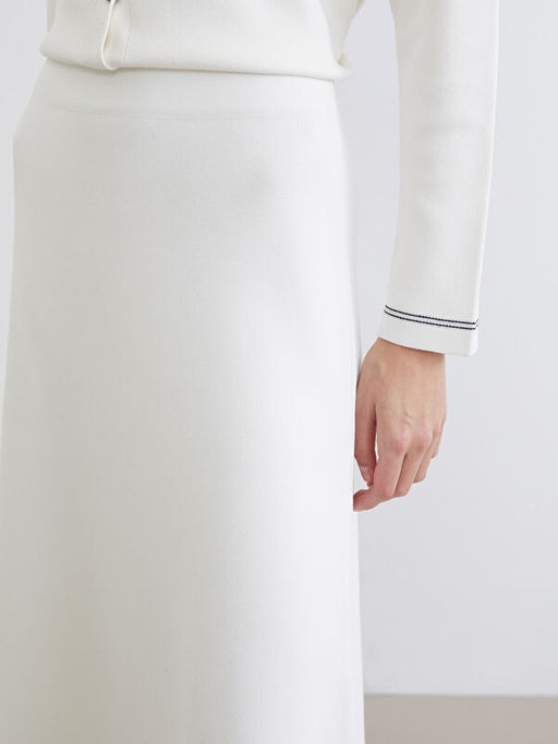 Beli Lastikli A Kesim Triko Etek