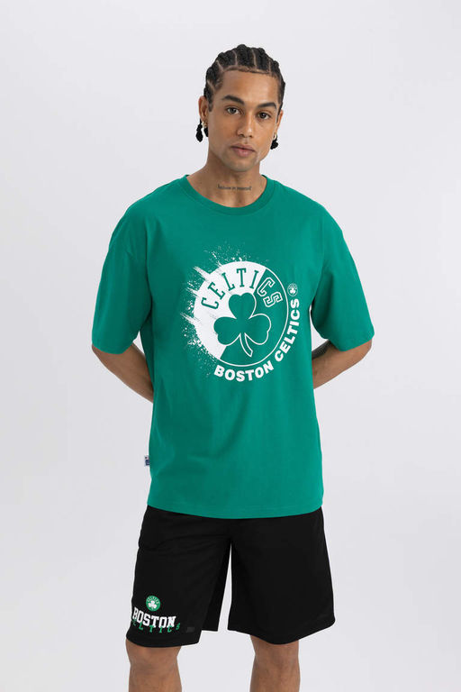 DeFactoFit NBA Boston Celtics Oversize-футболка с круглым вырезом и короткими рукавами  фото 3