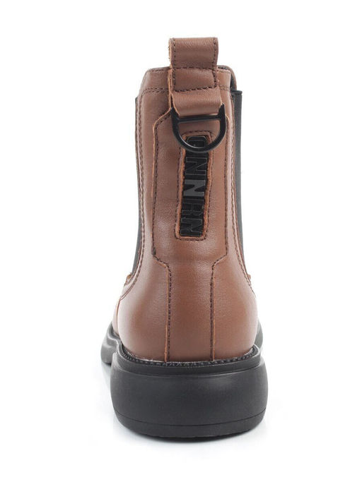 01-XKL21-137R BROWN Ботинки демисезонные женские (натуральная кожа, байка)