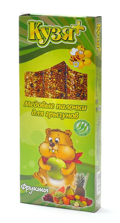 Медовые палочки для грызунов "Фрукты" 4шт