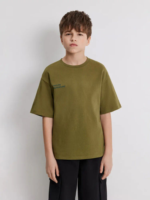 ACOOLA / Футболка детская для мальчиков Eclair хаки  фото 10