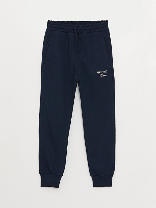 Beli Lastikli Bask?l? Erkek ?ocuk Jogger E?ofman Alt?