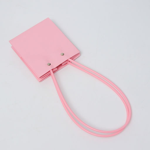 Цена за 10 шт. Сумка для цветов, квадратная, розовая, влагостойкая, 13×12×12 см