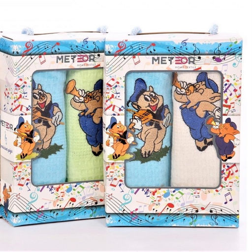 Набор вафельных полотенец в коробке (40*60-2 шт.)