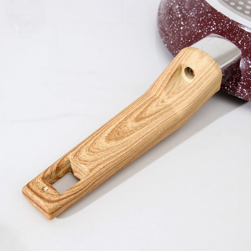 Сковорода Natural. Brown, d=22 см, кованый алюминий, ручка soft-touch, антипригарное покрытие, индукция, коричневая - Magistro фото 4