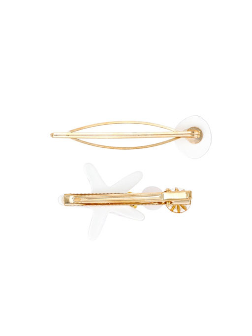 Цена за 3 шт. Набор для волос QF «Морская звезда», 1 зажим, 1 невидимка, 7 см, белый