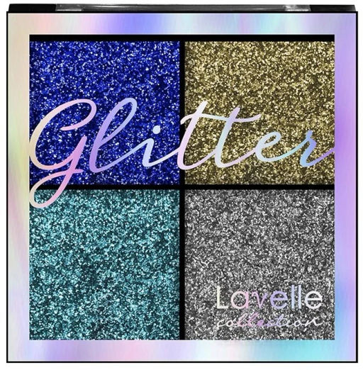 LavelleCollection Тени д/век 4цв."Glitter" 01 Королевская роскошь GLI-01