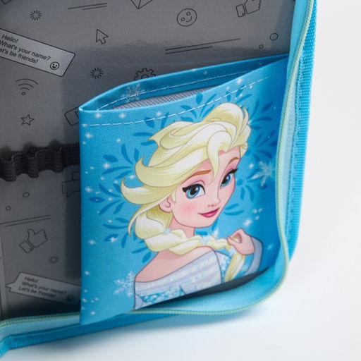 Пенал каркасный, 1 секция, 14×21×4 см, откидной карман, тканевый, «Холодное сердце»