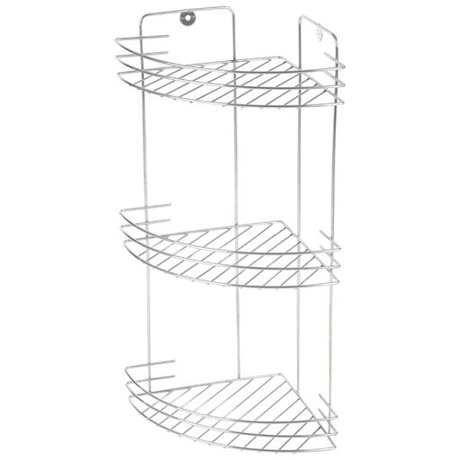 _Полка угловая 3-х ярусн. Vento 19*19*41 см, хром арт. 310847