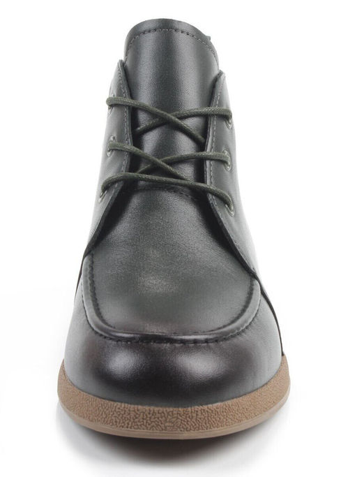 01-S77-97 DK. GREEN Ботинки демисезонные женские (натуральная кожа, байка)