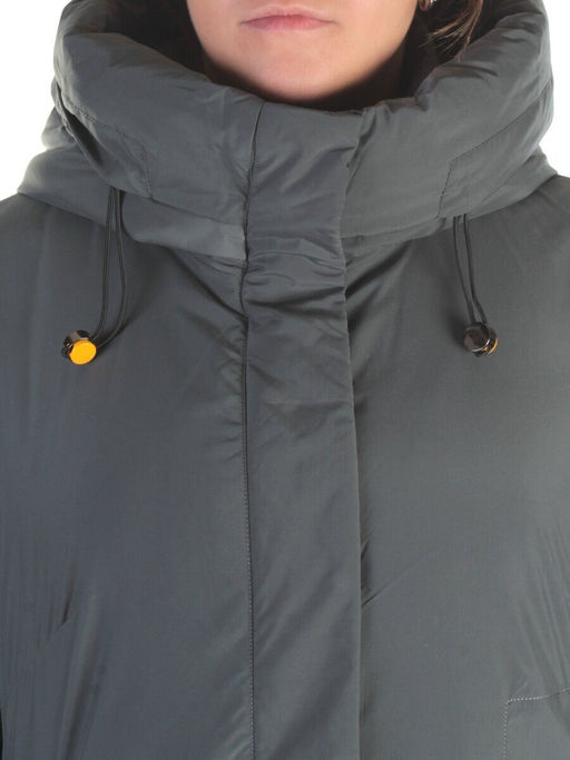 21-962 DK. GREEN Пальто женское зимнее (200 гр. холлофайбер)