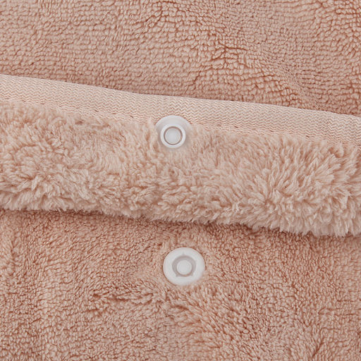 Парео махровое "Свежий букет" 70х175см, хлопок 100%, на резинке с липучкой, на кнопке, с вышивкой; с чалмой на пуговице 68х25см, пыльная роза (Китай)