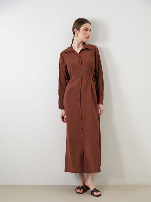 Modal Kar???ml? G?mlek Elbise