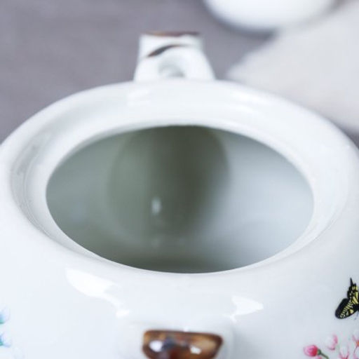 Чайник заварочный 450 мл с металлическим ситом / BF-212 /уп 60/ бамбуковой ручка - Галеонтрейд фото 3