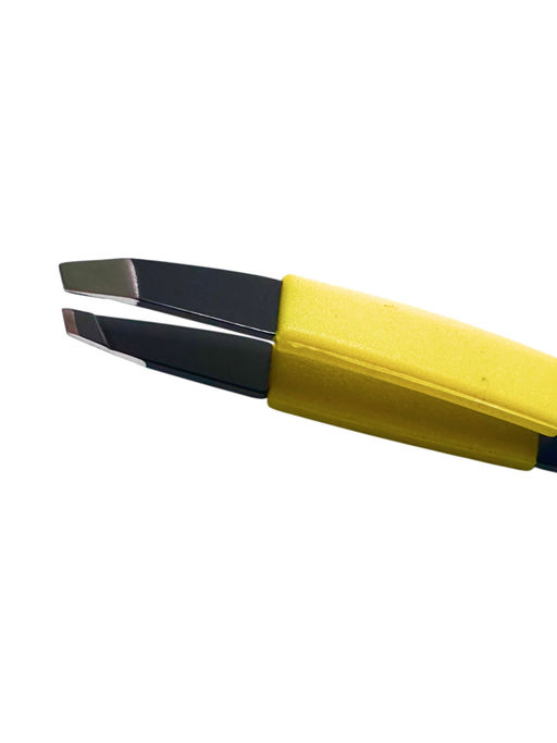 Ellis Пинцет косметический EC RP 031-2, изогнутый, скошенный край, 9,5 см