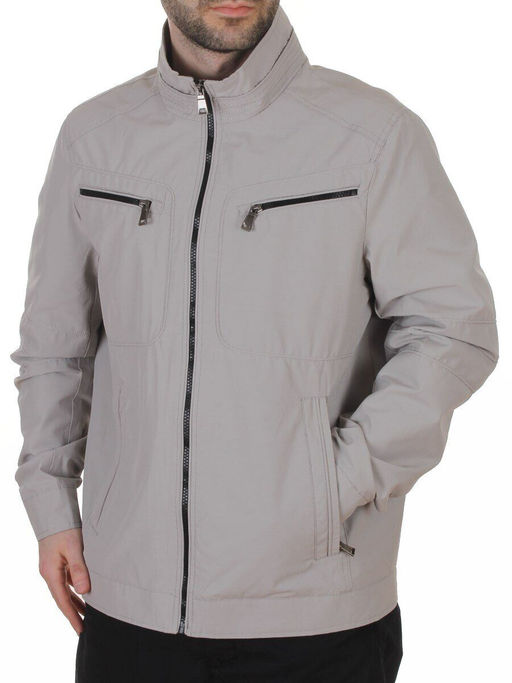 D-3019 GRAY Ветровка мужская (60% хлопок, 40% нейлон)
