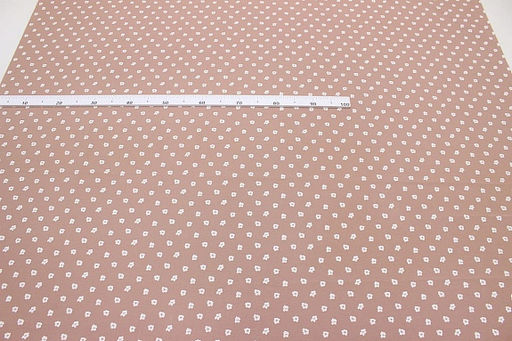 Теплый хлопок Цветочный ряд цв.розовое какао, ш.1.50м, хлопок-100%, 160гр/м.кв - Купава фото 2