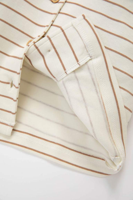 Полосатый пижамный комплект с длинными рукавами для маленьких мальчиков - Defacto фото 4