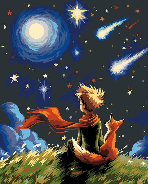 ФРЕЯ PNB/PLDD-289 Набор для раскрашивания по номерам ( эффект черного холста ) ( со светодиодами ) 50 х 40 см Бесконечность вселенной