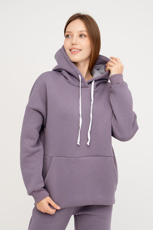 Джемпер Футер 3-х нитка начес 194L17 аметист худи толстовка - Solo mio фото 3