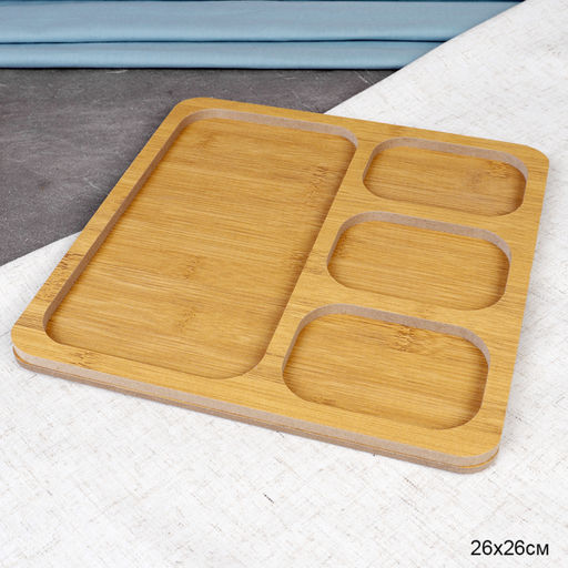 Блюдо сервировочное 26 см дерево / DK4 /уп 48/ - ГалеонТрейд фото 2