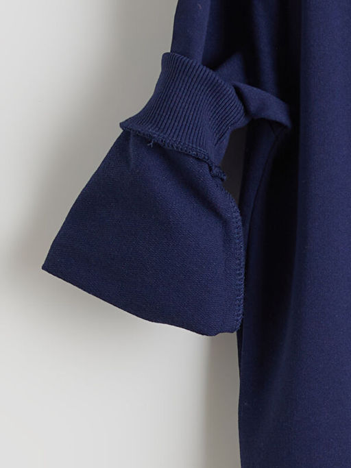 Bisiklet Yaka Bask?l? Erkek ?ocuk Sweatshirt