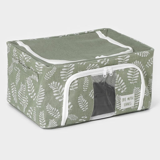 Кофр для хранения вещей Доляна Leaves, 392920 см, 24 л, зелёный  фото 3