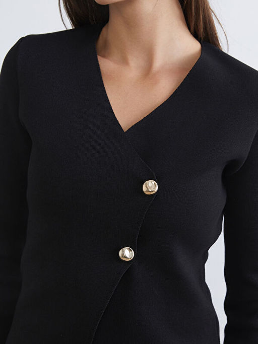 Kruvaze Yaka Kad?n Triko H?rka