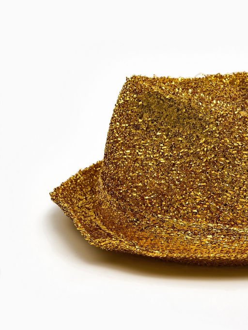 Карнавальная шляпа "Диско" золотая р-р 56-58