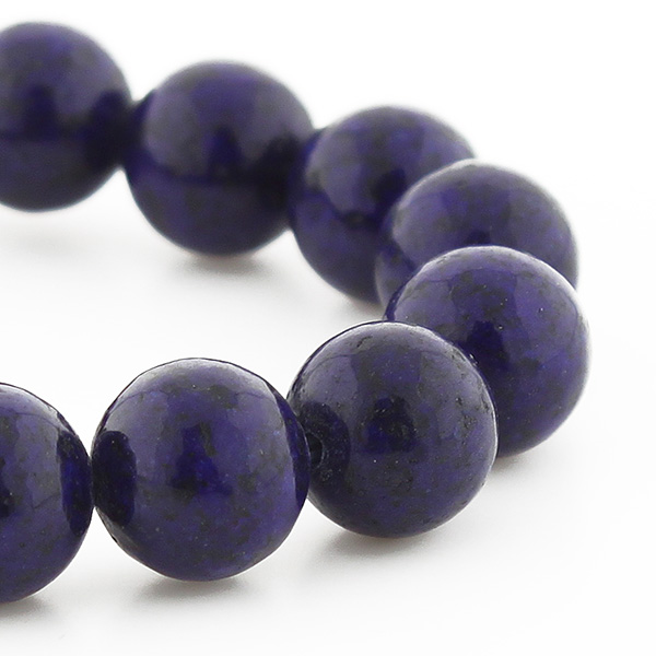 Лазурит фиолетовый 10мм, браслет "Классика" длина 17см