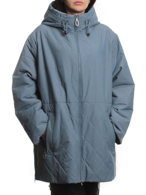 F-804 GRAY BLUE Куртка демисезонная женская (100 гр. холлофайбер)