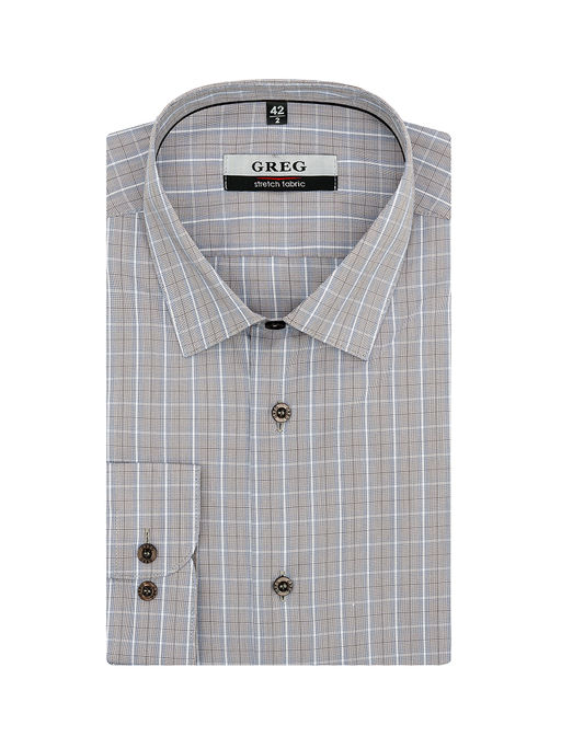 Сорочка мужская длинный рукав GREG 355/238/180/Z/1p STRETCH  фото 2
