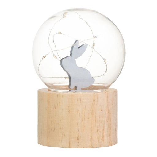 Фигурка светящаяся RISALUX Заяц, LED-ночник, 3хAG10, шар-8 см, 6.5?6.5?11.5 см