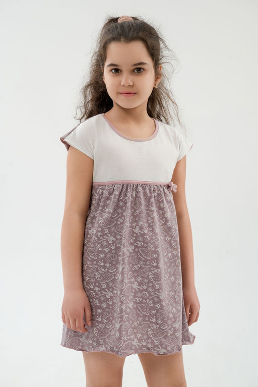 Ночная сорочка детская из кулирки Ярославна бабочка - Амадэль фото 3