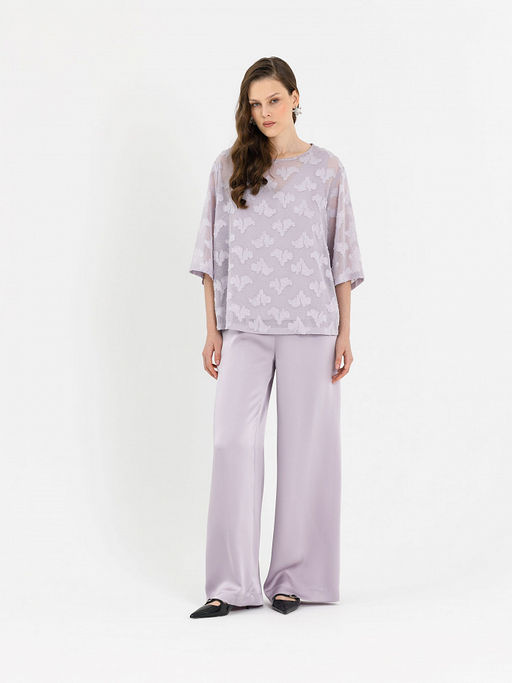 Брюки атласные Новый год